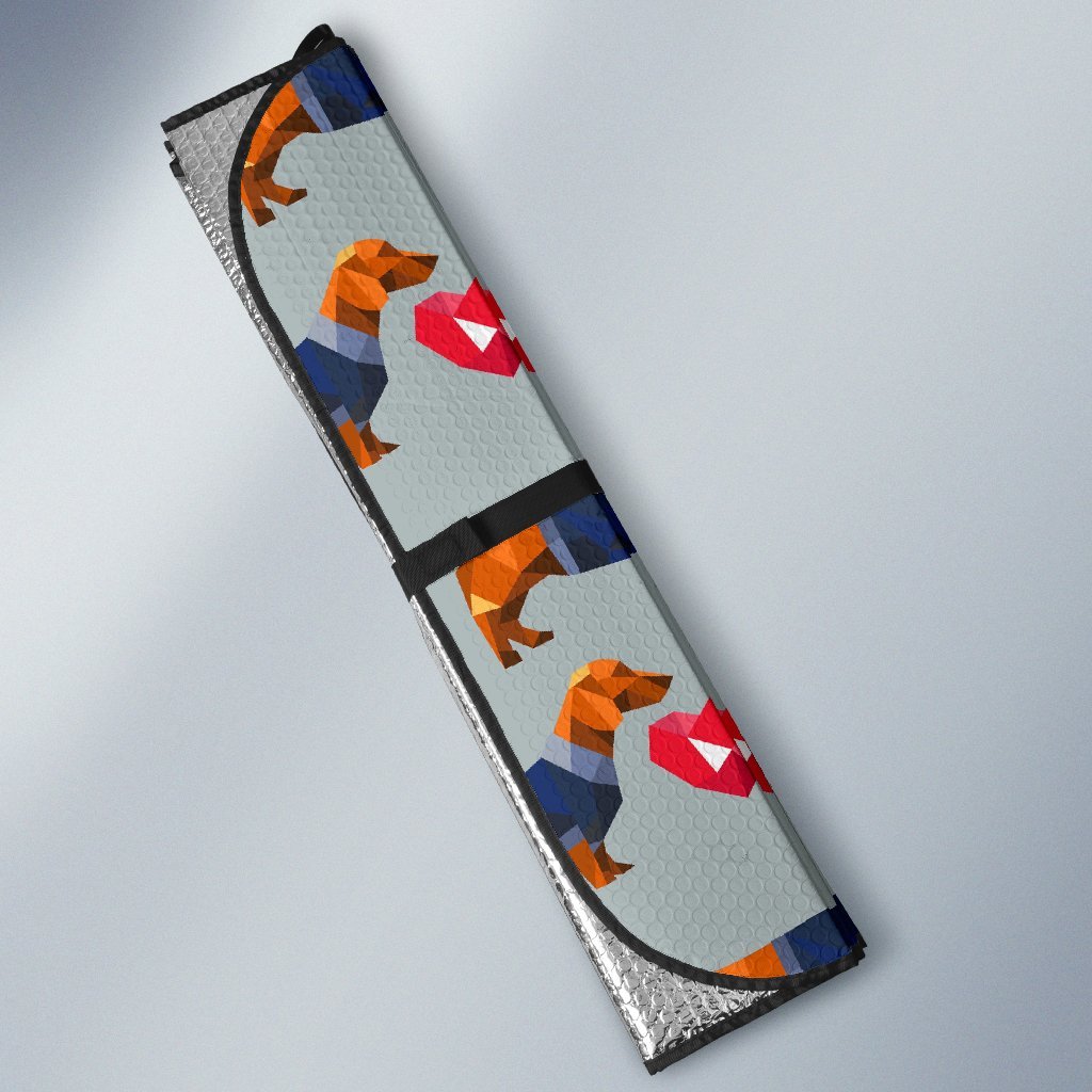Wiener Dog Dachshund Pattern Print Car Sun Shade-grizzshop
