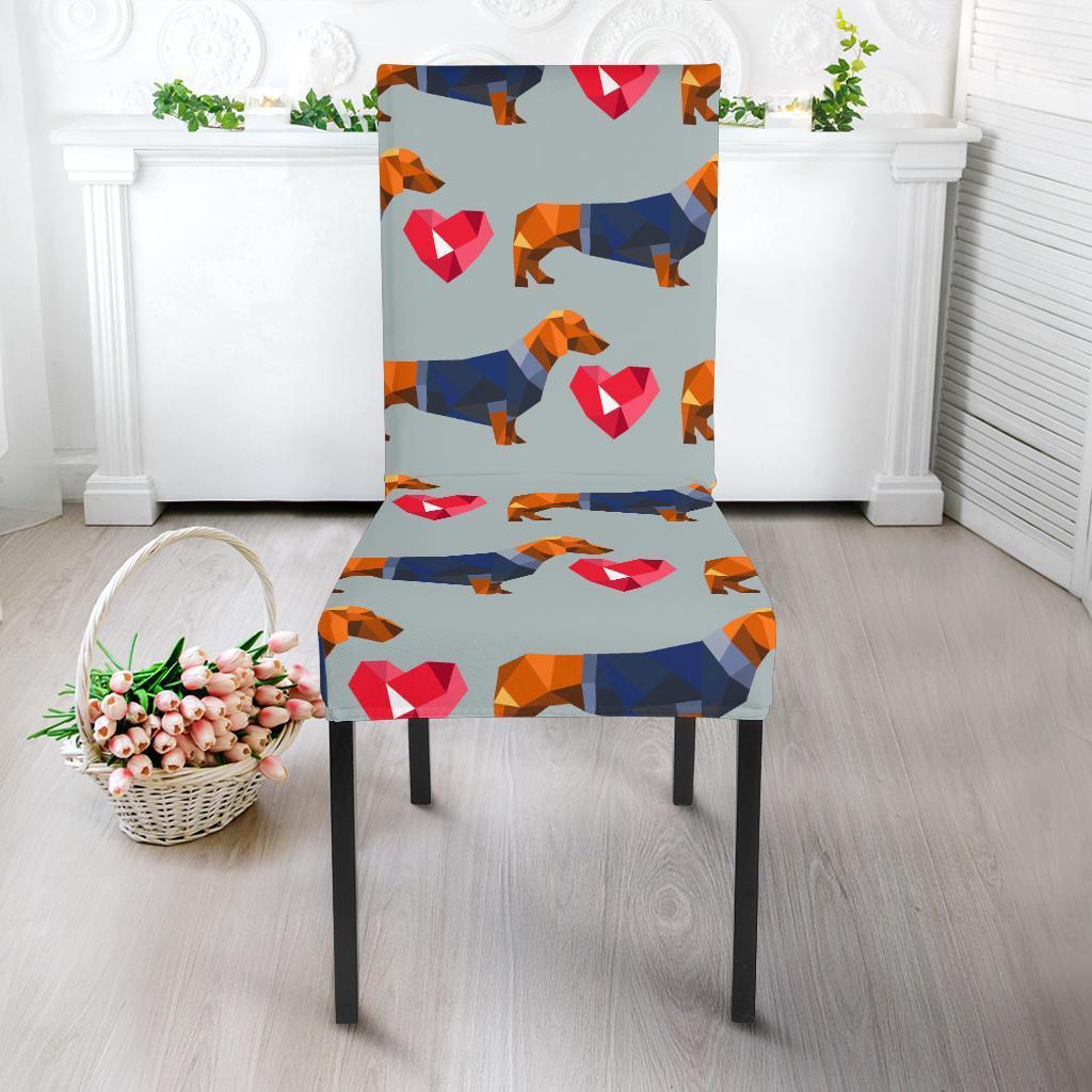 Wiener Dog Dachshund Pattern Print Chair Cover-grizzshop