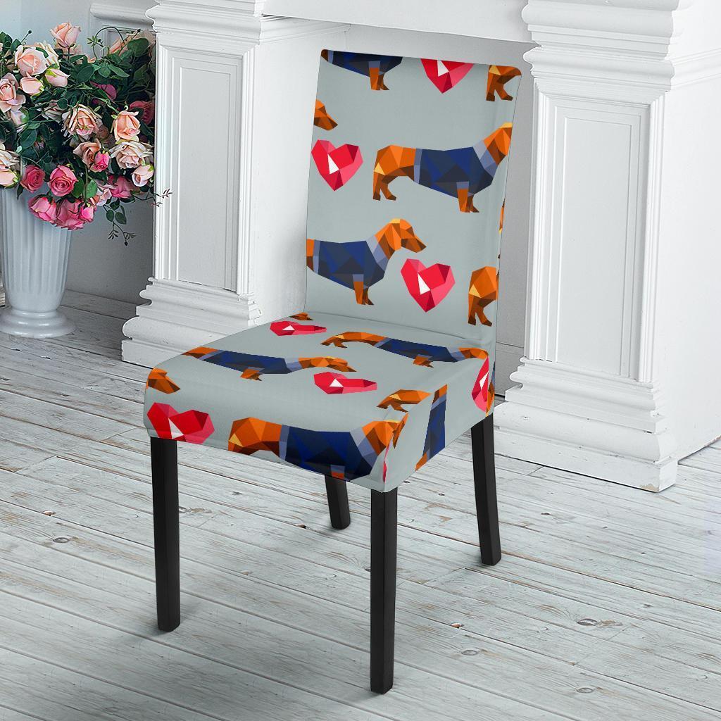 Wiener Dog Dachshund Pattern Print Chair Cover-grizzshop