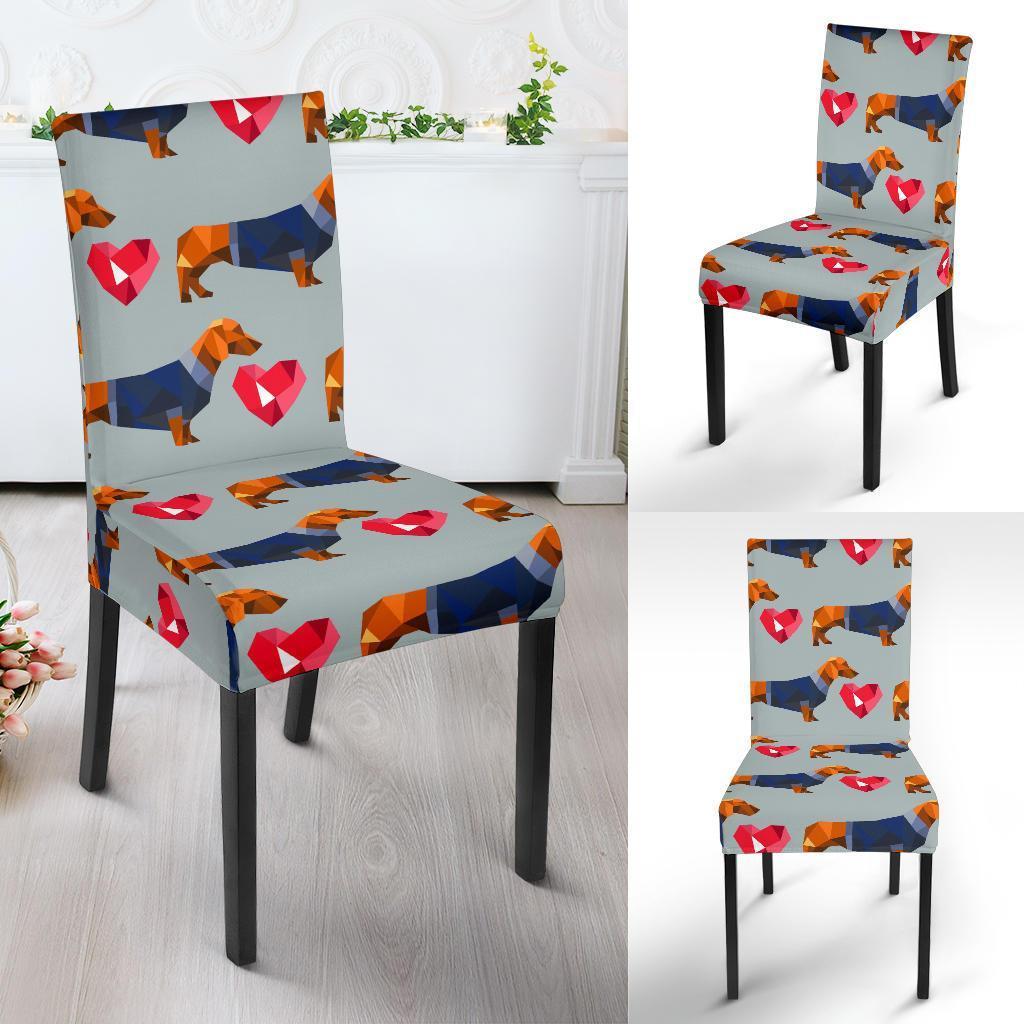 Wiener Dog Dachshund Pattern Print Chair Cover-grizzshop