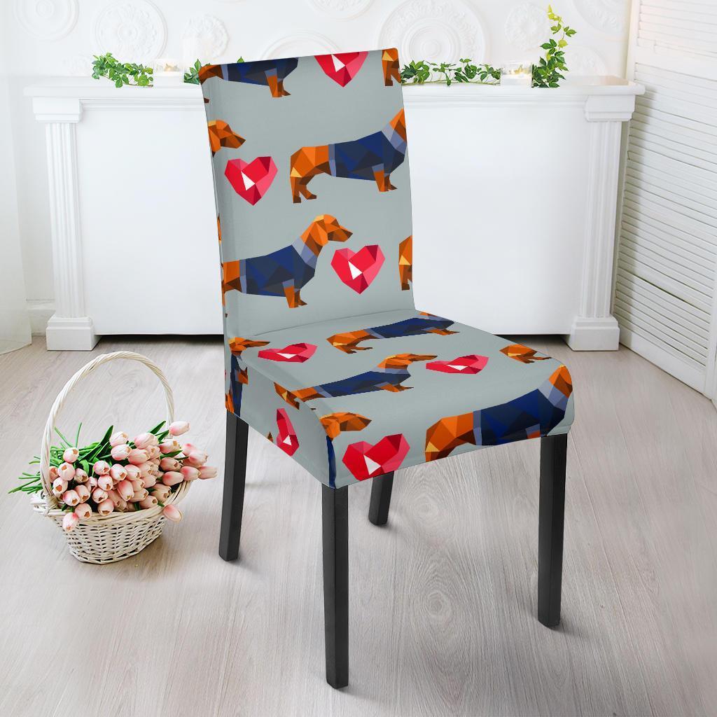 Wiener Dog Dachshund Pattern Print Chair Cover-grizzshop