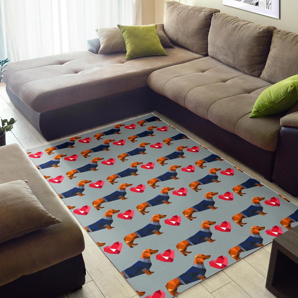 Wiener Dog Dachshund Pattern Print Floor Mat-grizzshop