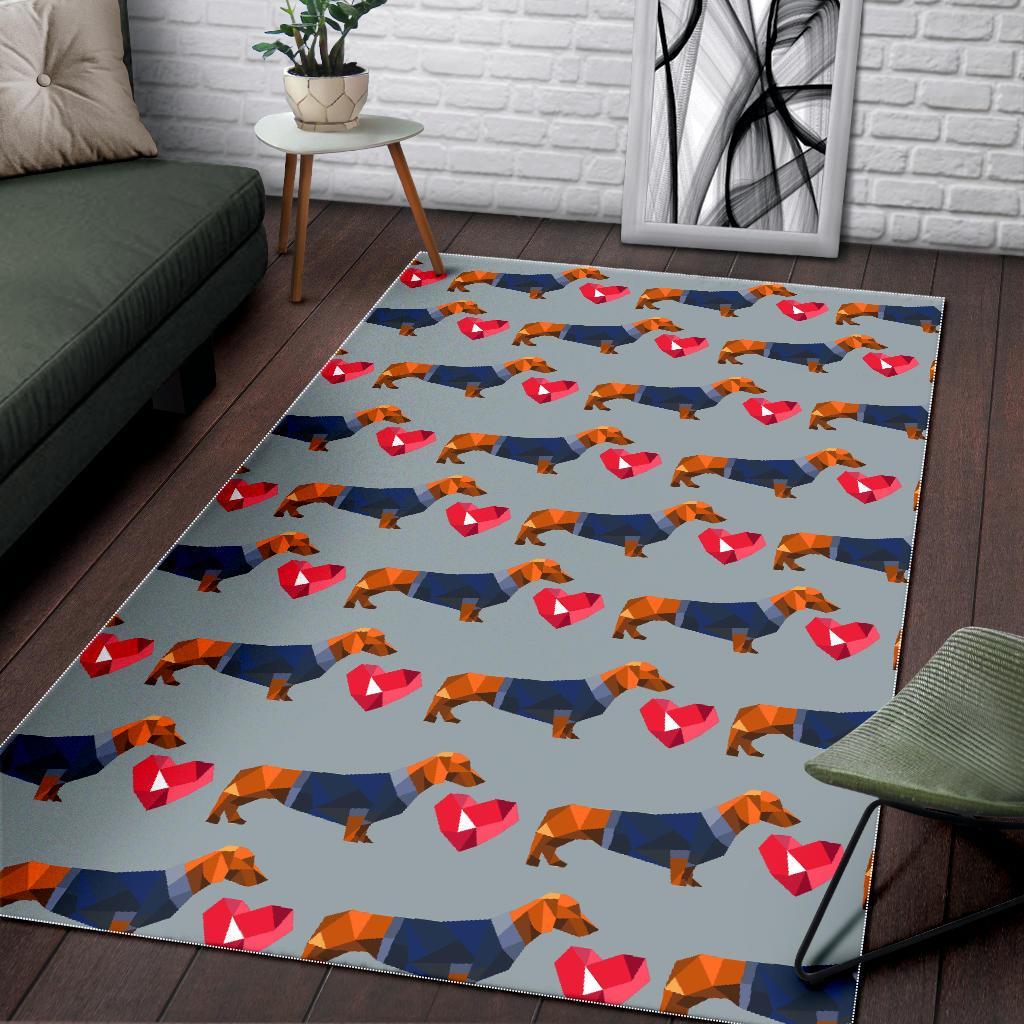 Wiener Dog Dachshund Pattern Print Floor Mat-grizzshop