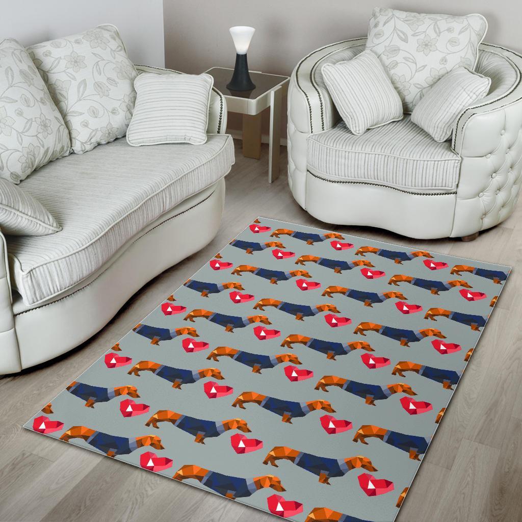 Wiener Dog Dachshund Pattern Print Floor Mat-grizzshop