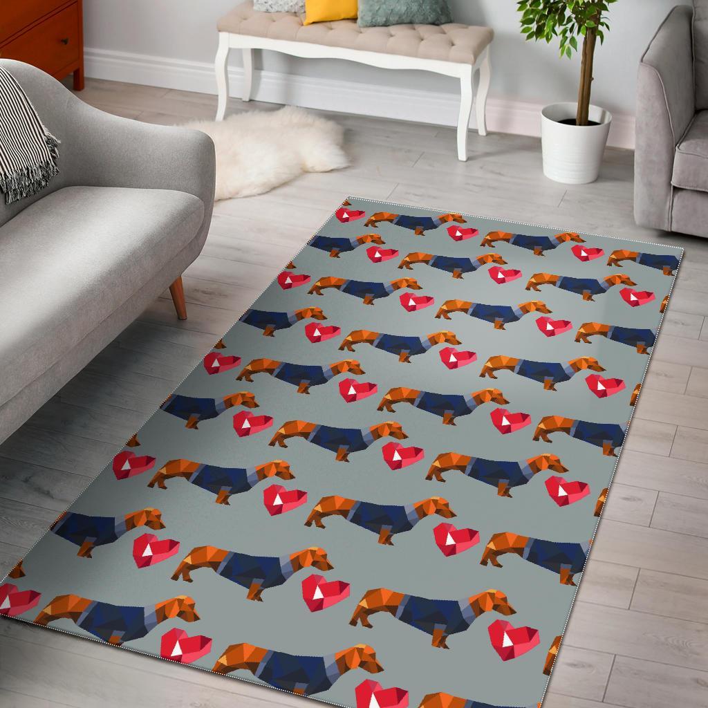 Wiener Dog Dachshund Pattern Print Floor Mat-grizzshop