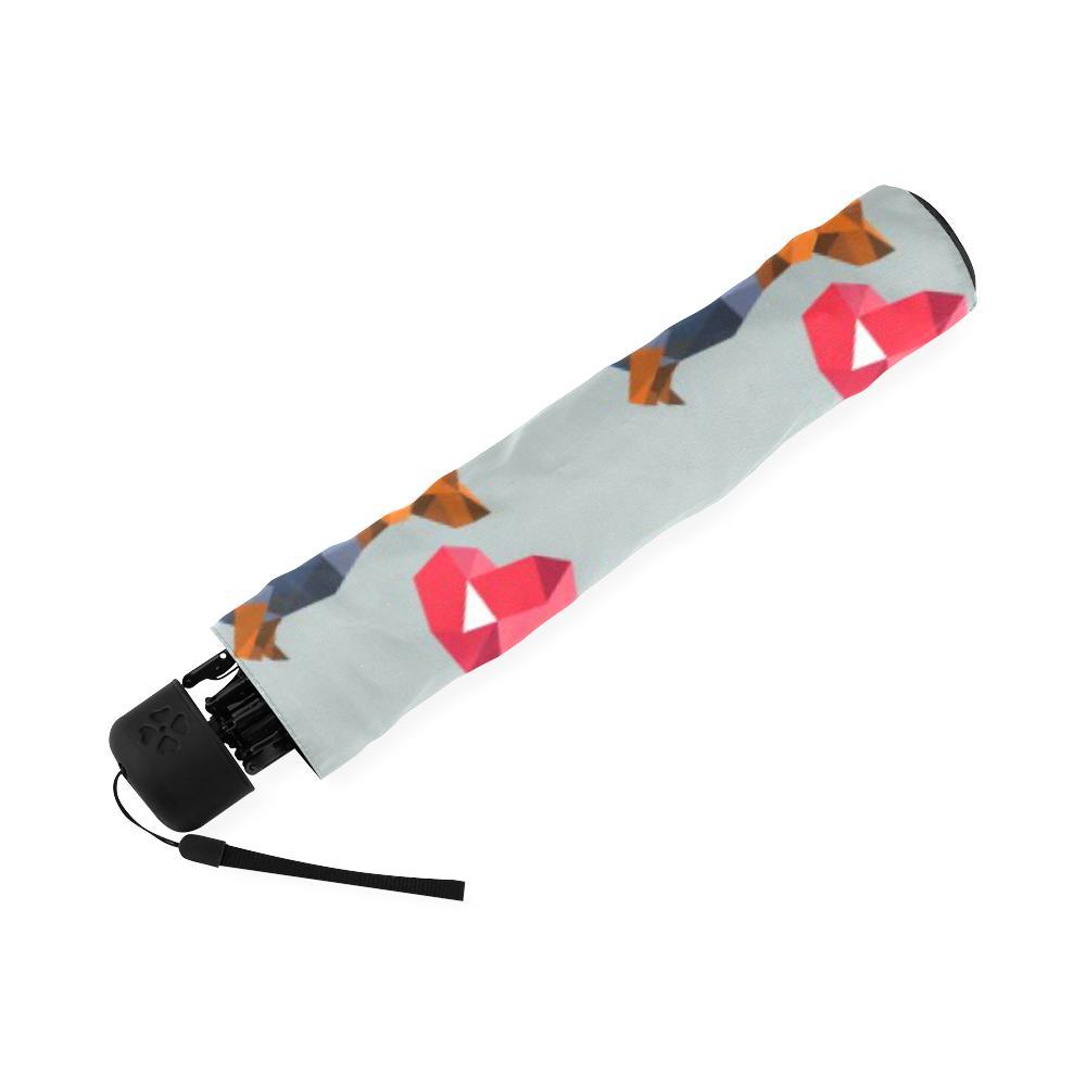 Wiener Dog Dachshund Pattern Print Foldable Umbrella-grizzshop