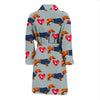 Wiener Dog Dachshund Pattern Print Men Long Robe-grizzshop