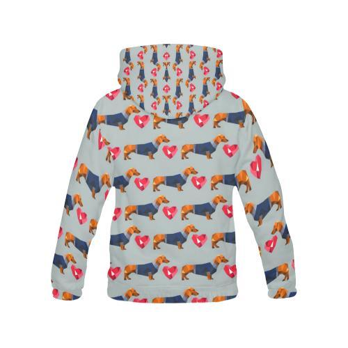 Wiener Dog Dachshund Pattern Print Men Pullover Hoodie-grizzshop