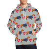 Wiener Dog Dachshund Pattern Print Men Pullover Hoodie-grizzshop