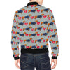 Wiener Dog Dachshund Pattern Print Men's Bomber Jacket-grizzshop