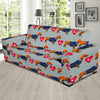 Wiener Dog Dachshund Pattern Print Sofa Covers-grizzshop