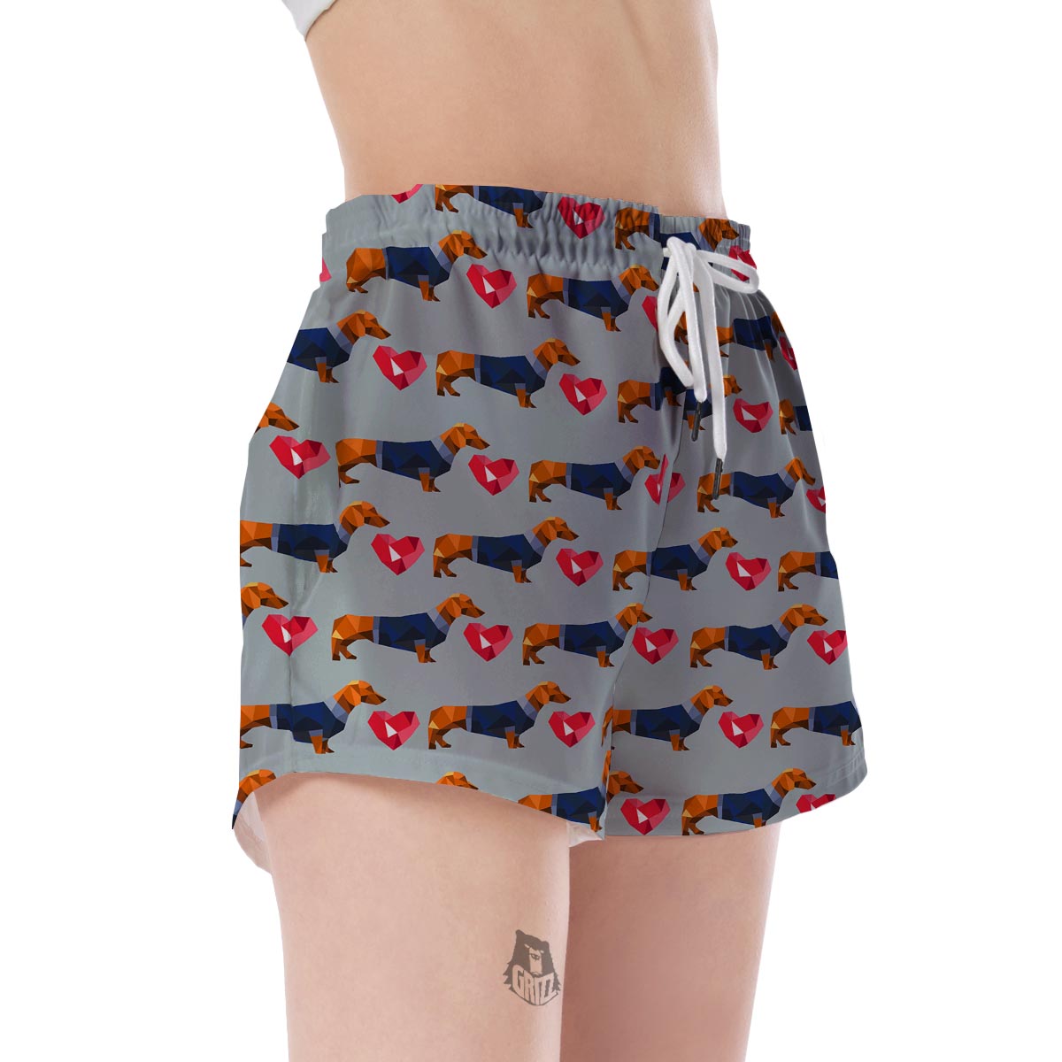Wiener Dog Dachshund Pattern Print Women's Shorts-grizzshop