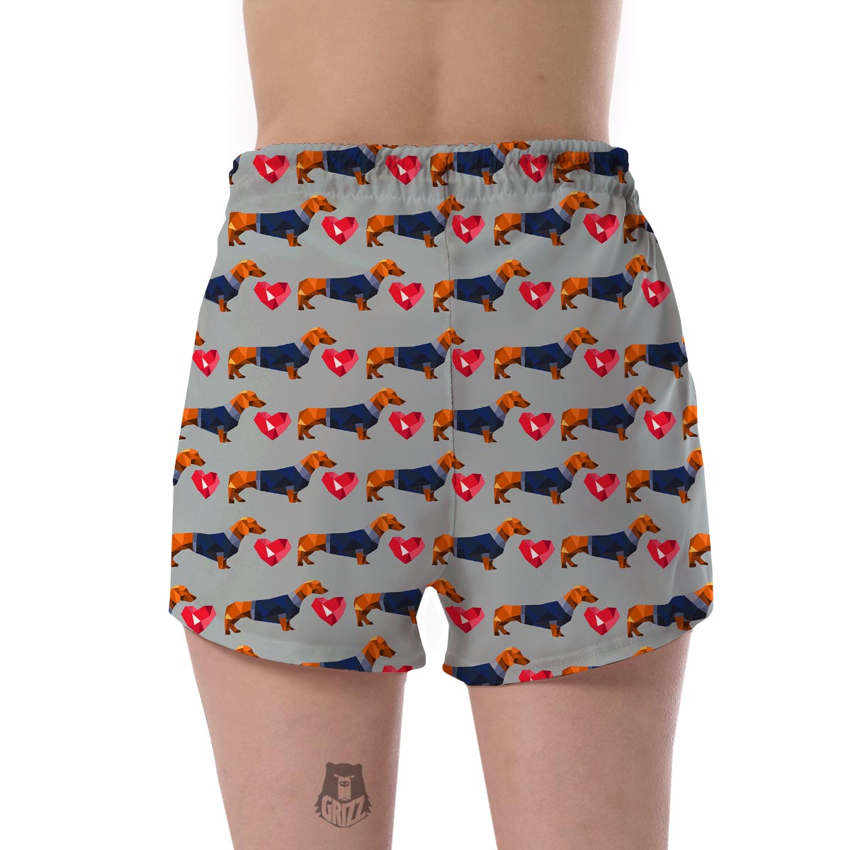 Wiener Dog Dachshund Pattern Print Women's Shorts-grizzshop