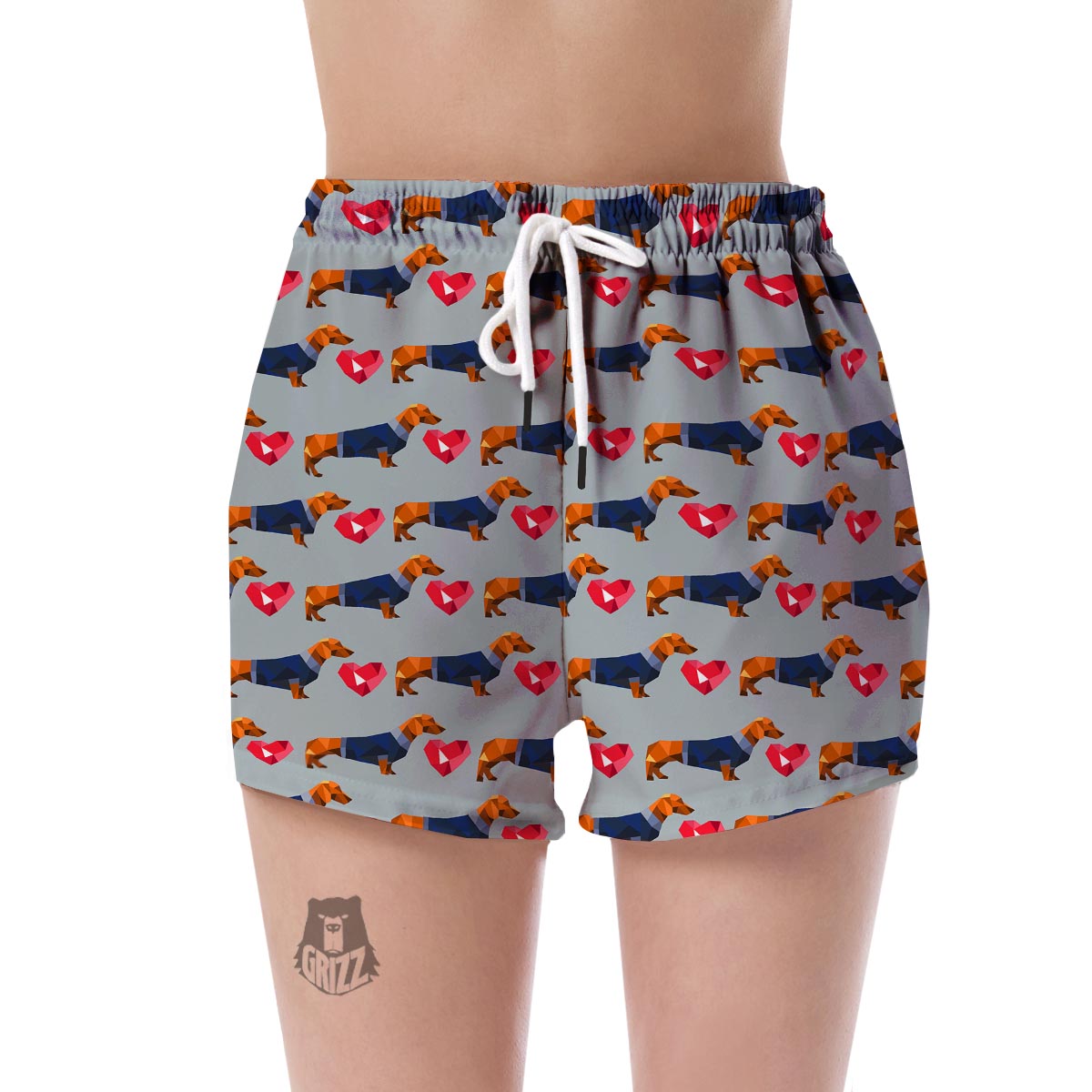 Wiener Dog Dachshund Pattern Print Women's Shorts-grizzshop
