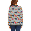 Wiener Dog Dachshund Pattern Print Women's Sweatshirt-grizzshop