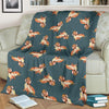 Wiener Dog Dachshund Portrait Pastel Pattern Print Blanket-grizzshop