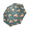 Wiener Dog Dachshund Portrait Pastel Pattern Print Foldable Umbrella-grizzshop