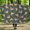 Wiener Dog Dachshund Portrait Pastel Pattern Print Hooded Blanket-grizzshop