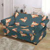 Wiener Dog Dachshund Portrait Pastel Pattern Print Loveseat Cover-grizzshop