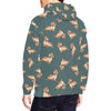 Wiener Dog Dachshund Portrait Pastel Pattern Print Men Pullover Hoodie-grizzshop