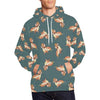 Wiener Dog Dachshund Portrait Pastel Pattern Print Men Pullover Hoodie-grizzshop