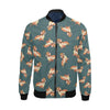 Wiener Dog Dachshund Portrait Pastel Pattern Print Men's Bomber Jacket-grizzshop