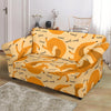 Wiener Dog Dachshund Woof Woof Pattern Print Loveseat Cover-grizzshop