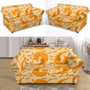 Wiener Dog Dachshund Woof Woof Pattern Print Loveseat Cover-grizzshop