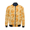 Wiener Dog Dachshund Woof Woof Pattern Print Men's Bomber Jacket-grizzshop