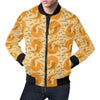 Wiener Dog Dachshund Woof Woof Pattern Print Men's Bomber Jacket-grizzshop