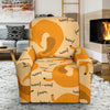 Wiener Dog Dachshund Woof Woof Pattern Print Recliner Cover-grizzshop