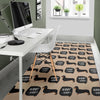 Wiener Dog Woof Woof Dachshund Pattern Print Floor Mat-grizzshop