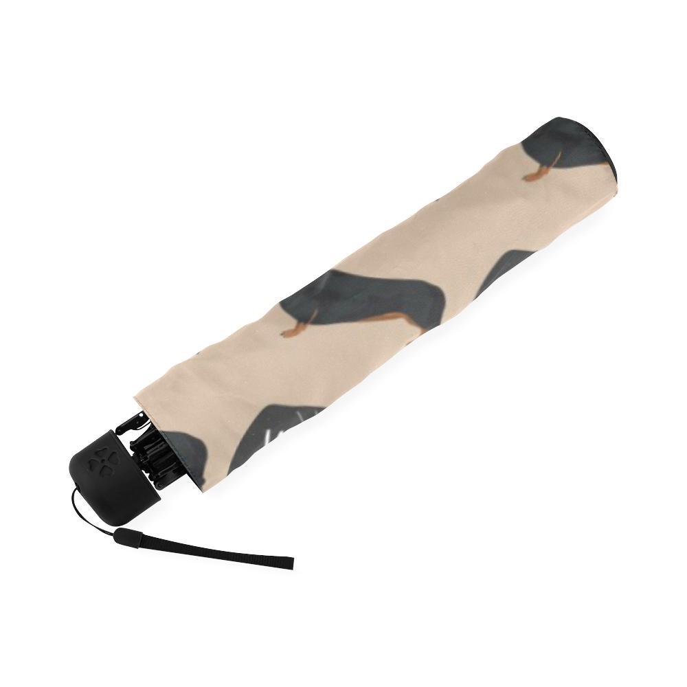 Wiener Dog Woof Woof Dachshund Pattern Print Foldable Umbrella-grizzshop