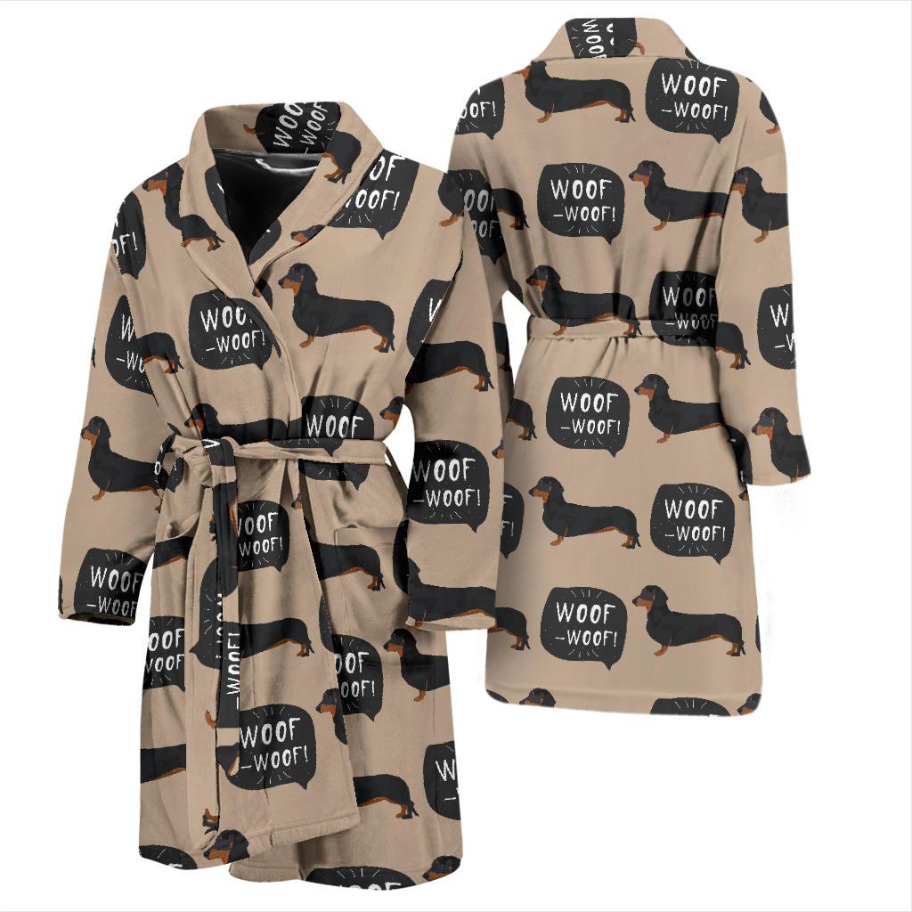 grizzshop Men's Pattern Print Basketball Long Robe