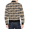 Wiener Dog Woof Woof Dachshund Pattern Print Men's Bomber Jacket-grizzshop