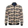 Wiener Dog Woof Woof Dachshund Pattern Print Men's Bomber Jacket-grizzshop