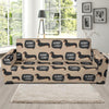 Wiener Dog Woof Woof Dachshund Pattern Print Sofa Covers-grizzshop