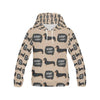 Wiener Dog Woof Woof Dachshund Pattern Print Women Pullover Hoodie-grizzshop