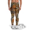 Wild Animal Skins Patchwork Print Pattern Men's Leggings-grizzshop