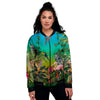 Wild Animals Jungle Print Women's Bomber Jacket-grizzshop