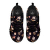 Wild Flower Print Pattern Black Sneaker-grizzshop