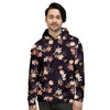 Wild Flower Print Pattern Men's Hoodie-grizzshop