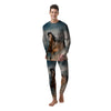 Wild Horses Running Print Men's Pajamas-grizzshop