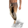 Wild Stallion Horse Running Print Men's Leggings-grizzshop