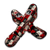 Wildlife Red Plaid Print Pattern Muay Thai Shin Guards-grizzshop