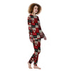 Wildlife Red Plaid Print Pattern Women's Pajamas-grizzshop