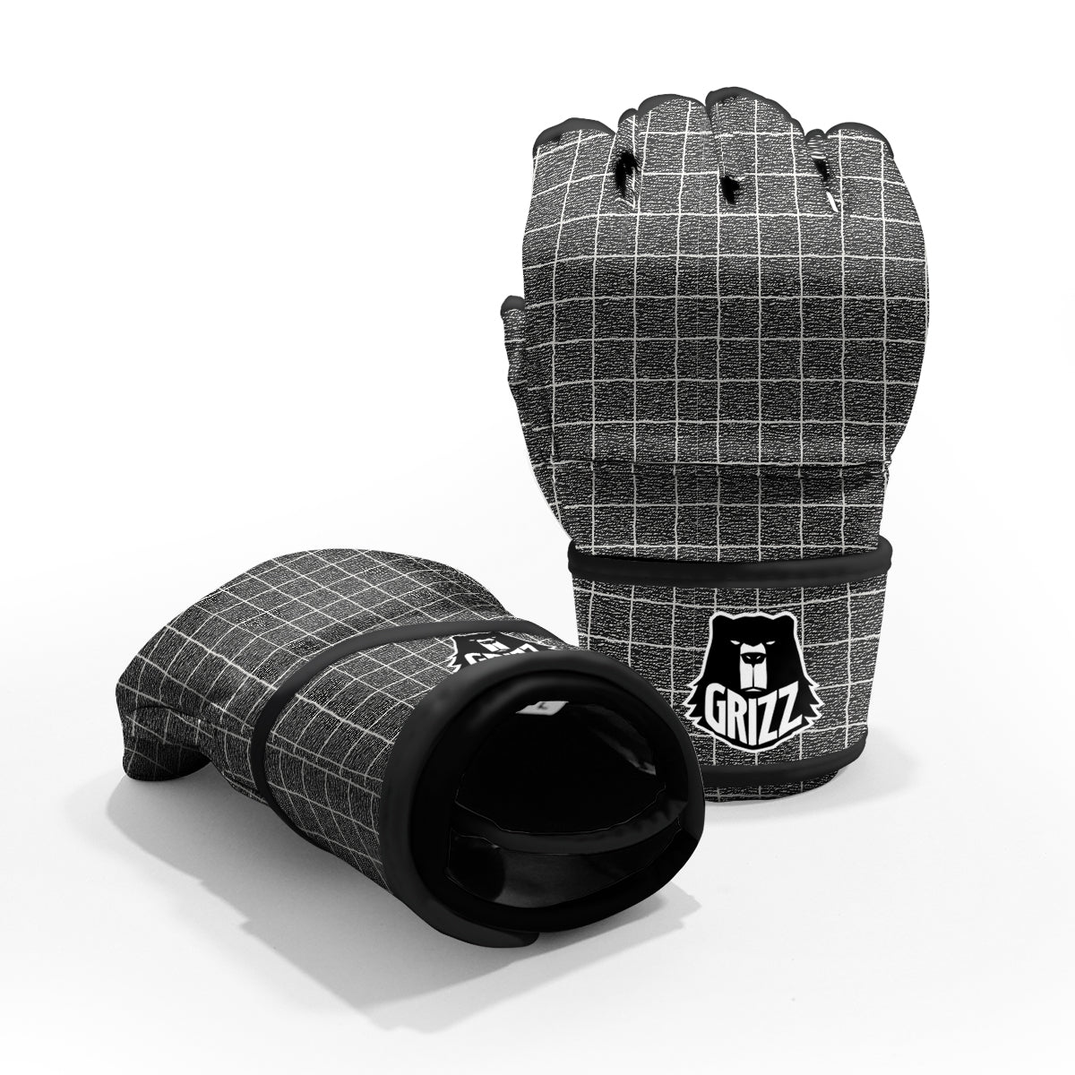 Windowpane Noisy Print Pattern MMA Gloves-grizzshop