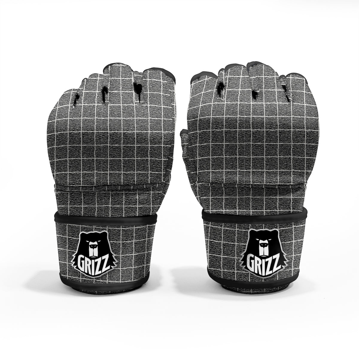 Windowpane Noisy Print Pattern MMA Gloves-grizzshop