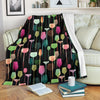 Wine Glass Pattern Print Blanket-grizzshop