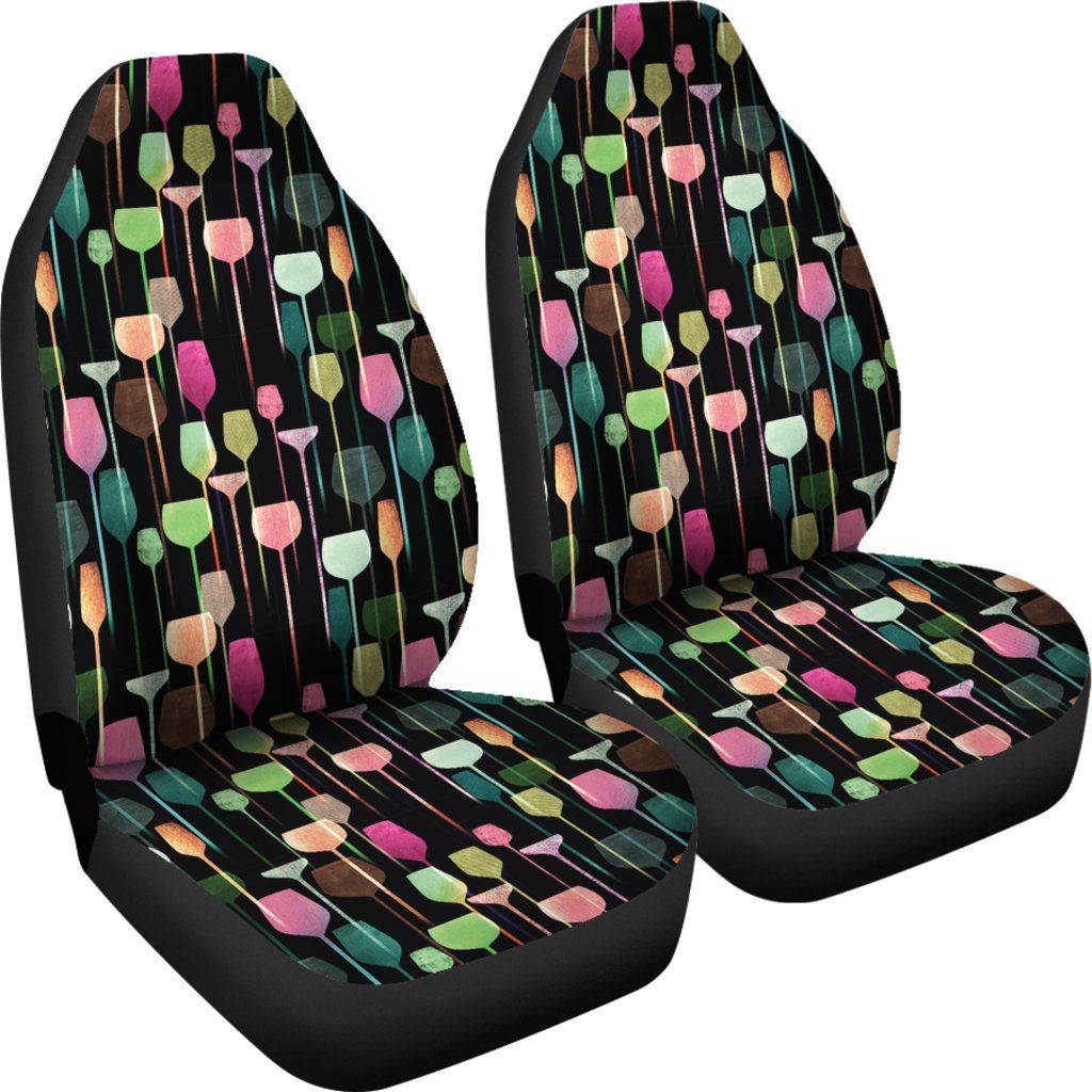 Wine Glass Pattern Print Universal Fit Car Seat Cover-grizzshop